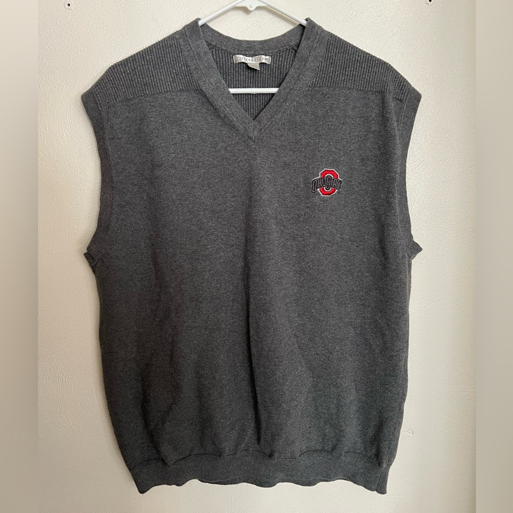 CUTTER & BUCK Classic The Ohio State University Embroidered Vest Grey Men's XXL